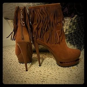 Suede Fringe Boots